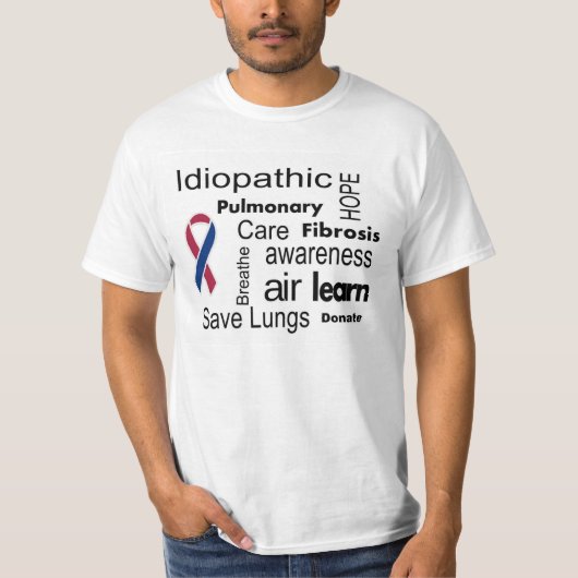 Pulmonaire fibrose Awareness T-Shirt (Voorkant)