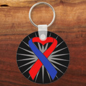 Pulmonaire fibrose Bewustheid Hartlint.png Sleutelhanger (Voorkant)