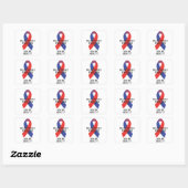 Pulmonaire fibrose vierkante sticker (Vel)