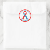 Pulmonaire fibrose Warrior Ribbon White Ronde Sticker (Tas)