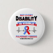 Pulmonaire fibrosis Awareness Ribbon Support Gifte Ronde Button 5,7 Cm (Voorkant)