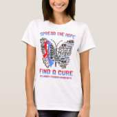 Pulmonaire fibrosis Awareness Ribbon Support Gifte T-shirt (Voorkant)