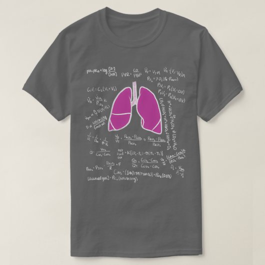 Pulmonaire vergelijkingen van de longen t-shirt (Design voorkant)