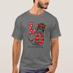 Pulmonaire verpleegster Pset Leopard Love Heart Me T-shirt