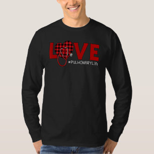 Pulmonaire zurgen Pset Red Love Heart Stethoscoop  T-shirt