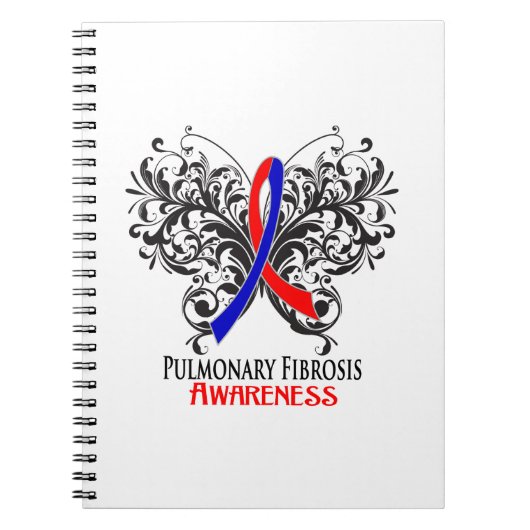 Pulmonale fibrose Awareness Butterfly Notitieboek (Voorkant)