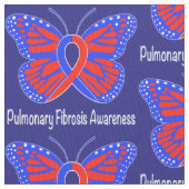 Pulmonale fibrose Awareness Butterfly Stof (Close Up)