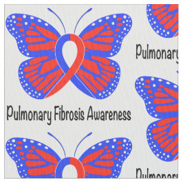 Pulmonale fibrose Awareness Butterfly Stof