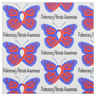 Pulmonale fibrose Awareness Butterfly Stof