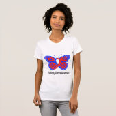 Pulmonale fibrose Awareness Butterfly T-shirt (Voorkant volledig)