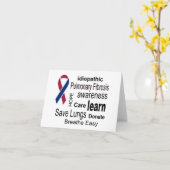 Pulmonale fibrose Awareness Note-Kaart Kaart (Gele Bloem)