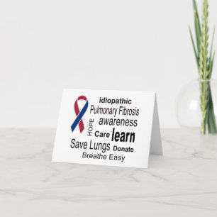 Pulmonale fibrose Awareness Note-Kaart Kaart