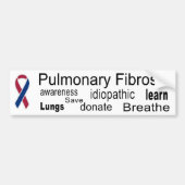 Pulmonale fibrose Bewustheid Bumpersticker (Voorkant)