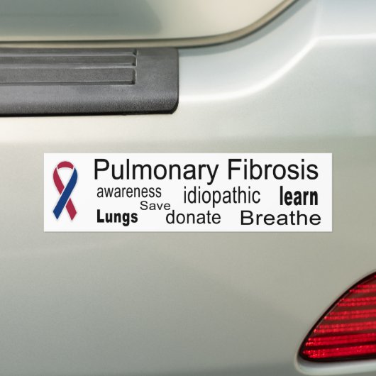 Pulmonale fibrose Bewustheid Bumpersticker (Op auto)