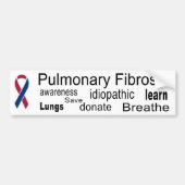 Pulmonale fibrose Bewustheid Bumpersticker (Voorkant)