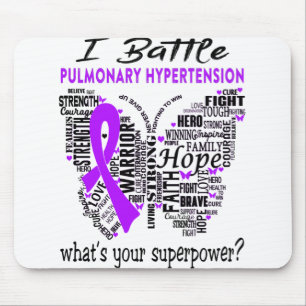 Pulmonale hypertensie Bewustheid Maand Ribbon Gift Muismat