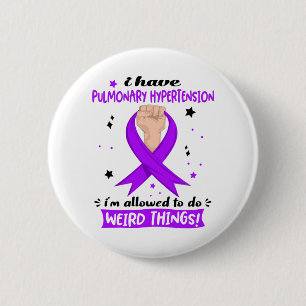 Pulmonale hypertensie Bewustheid Maand Ribbon Gift Ronde Button 5,7 Cm