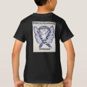 Pulmonale hypertensie Bewustmaking Ribbon Aangepas T-shirt (Achterkant)