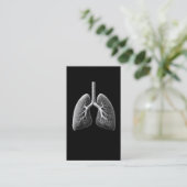 Pulmonale longziekte Doctor Simple Black Visitekaartje (Staand voorkant)