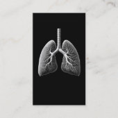 Pulmonale longziekte Doctor Simple Black Visitekaartje (Voorkant)
