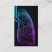Pulmonale longziekte Doctor Simple Black Visitekaartje (Voorkant)