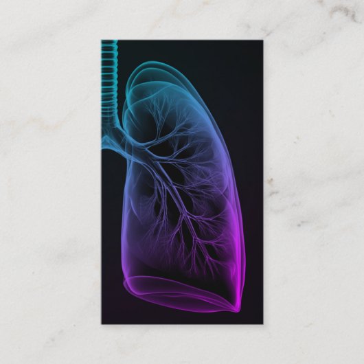 Pulmonale longziekte Doctor Simple Black Visitekaartje (Voorkant)