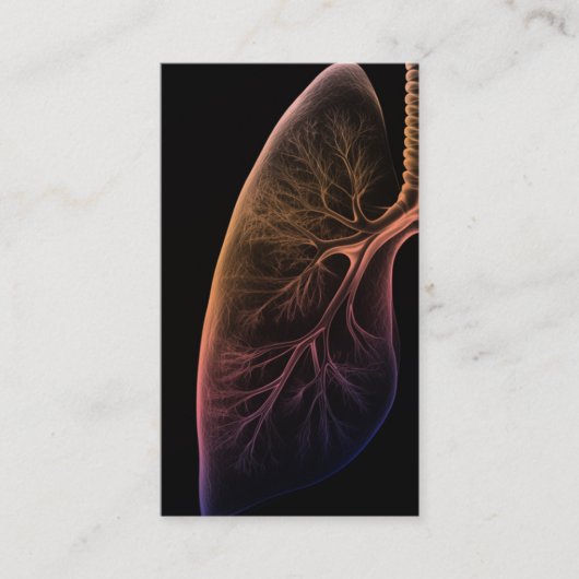 Pulmonale longziekte Doctor Simple Black Visitekaartje (Voorkant)