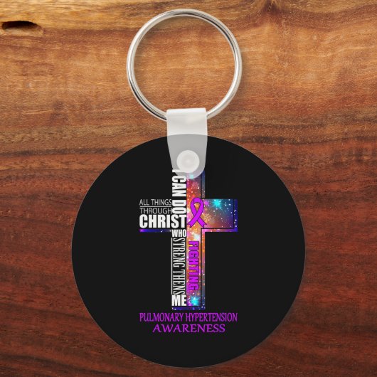 Pulmonary Hypertension Awareness Shirt Christmas G Sleutelhanger (Voorkant)