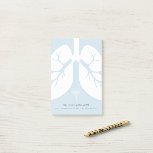 Pulmonologe Persoonlijke naam Post-it® Notes (Op bureau)