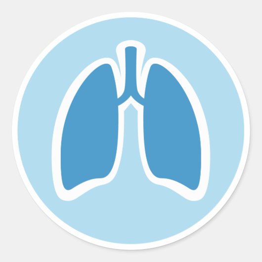 Pulmonologie longarts ronde long stickers (Voorkant)