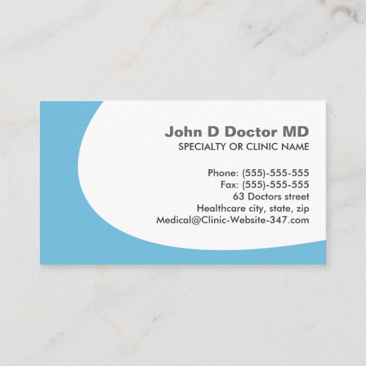 Pulmonologische pulmonoloog visitekaartje (Achterkant)