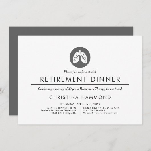 Pulmonologische rustpauze | Minimale stijl Kaart (Voorkant / Achterkant)