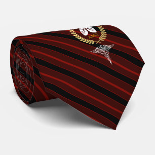 Pulmonoloog   Ademhalingstherapie Aangepast rood Stropdas