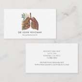 Pulmonoloog Doctor Lung Anatomie Visitekaartje (Voorkant / Achterkant)