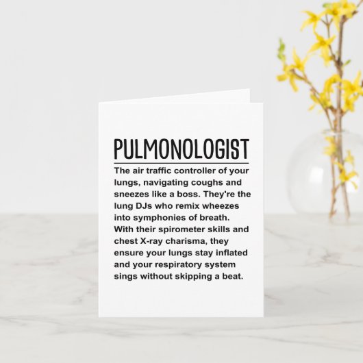 Pulmonoloog Kaart (Gele Bloem)