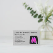 Pulmonoloog Lung Doctor Medical Theme Visitekaartje (Staand voorkant)