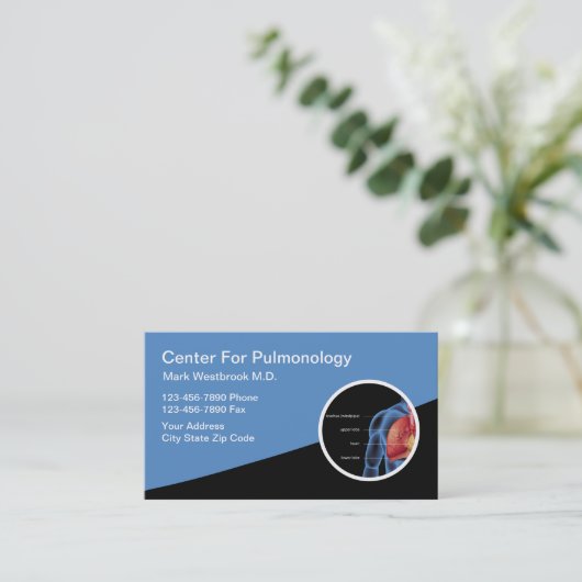 Pulmonoloog Medical Appointment Visitekaartjes (Staand voorkant)