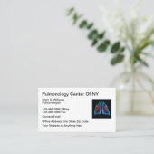 Pulmonoloog Medische Visitekaartjes (Staand voorkant)