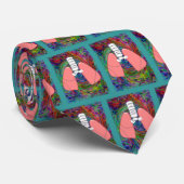 Pulmonoloog Necktie-Artsy Lungs Design Stropdas (Opgerold)