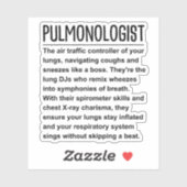 Pulmonoloog Sticker (Vel)