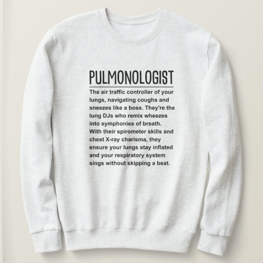 Pulmonoloog Trui (Design voorkant)
