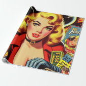  Pulp Country Girl Cadeaupapier (Uitgerold)