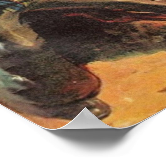 Pulp Cover Western  Range Riders pulp art Poster (Hoek)