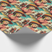  Pulp Cowgirl Illustratie Cadeaupapier (Hoek)