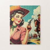  Pulp Cowgirl Illustratie Legpuzzel (Verticaal)