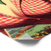  Pulp Cowgirl Illustratie Poster (Hoek)