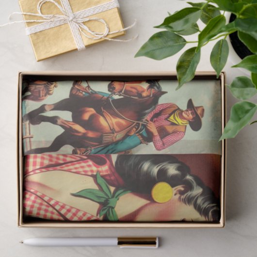  Pulp Cowgirl Illustratie Tissuepapier (Geschenk)