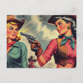 Pulp Cowgirls Illustratie Briefkaart (Voorkant)