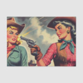  Pulp Cowgirls Illustratie Tissuepapier (Voorkant)