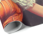  pulp horror meisje illustratie cadeaupapier (Rol Hoek)